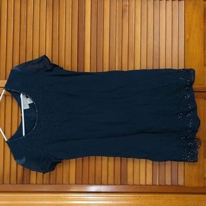 Navy blue sheer dress